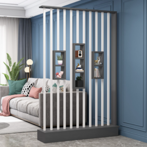 خزانة مقسمة مع أرفف