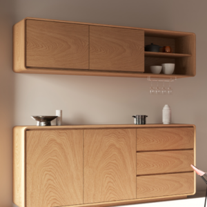 خزانة مع وحدة رفوف جدارية