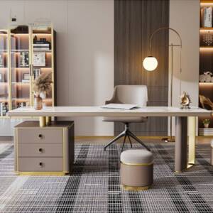 مكتب بسطح رخامي ابيض