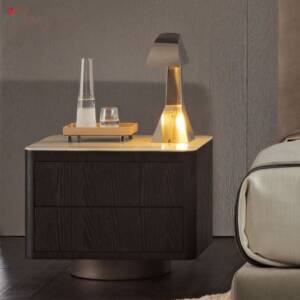 طاولة سرير جانبية بسطح رخامي