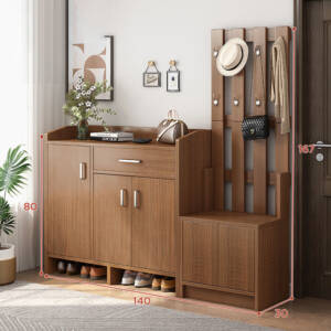 خزانة احذية مع مقعد بعلاقة