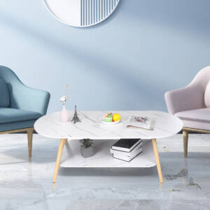 طاولة القهوة بطابقين بتصميم فاخر