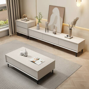 طاولة قهوة مع تلفاز بتصميم أربون