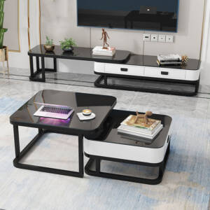 طاولات قهوة بتصميم إسكندنافي مربعة الشكل