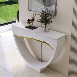 طاولة مدخل على شكل نصف دائرة