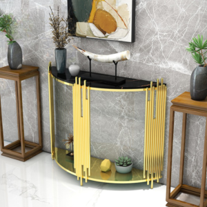 طاولة مدخل بشكل نصف دائرة