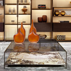 طاولات قهوة فاخرة حديثة من الزجاج