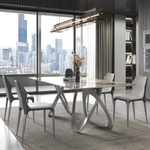 طاولة طعام ستيل مع 4 كراسي  فاخرة