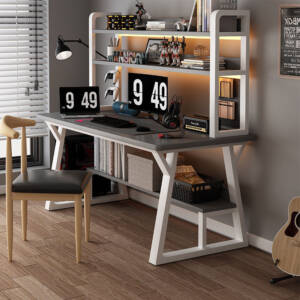 مكتب بأرفف علوية