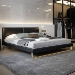 سرير جلدي فاخر