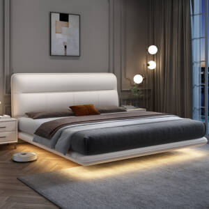 سرير متميز مع 2 طاولة جانبية