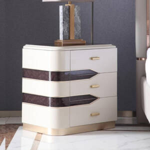 كومودينو بتصميم الخشب اللامع والفخم