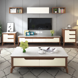 طقم طاولات خشبي فاخر