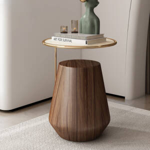 طاولة جانبية بأطار من الخشب